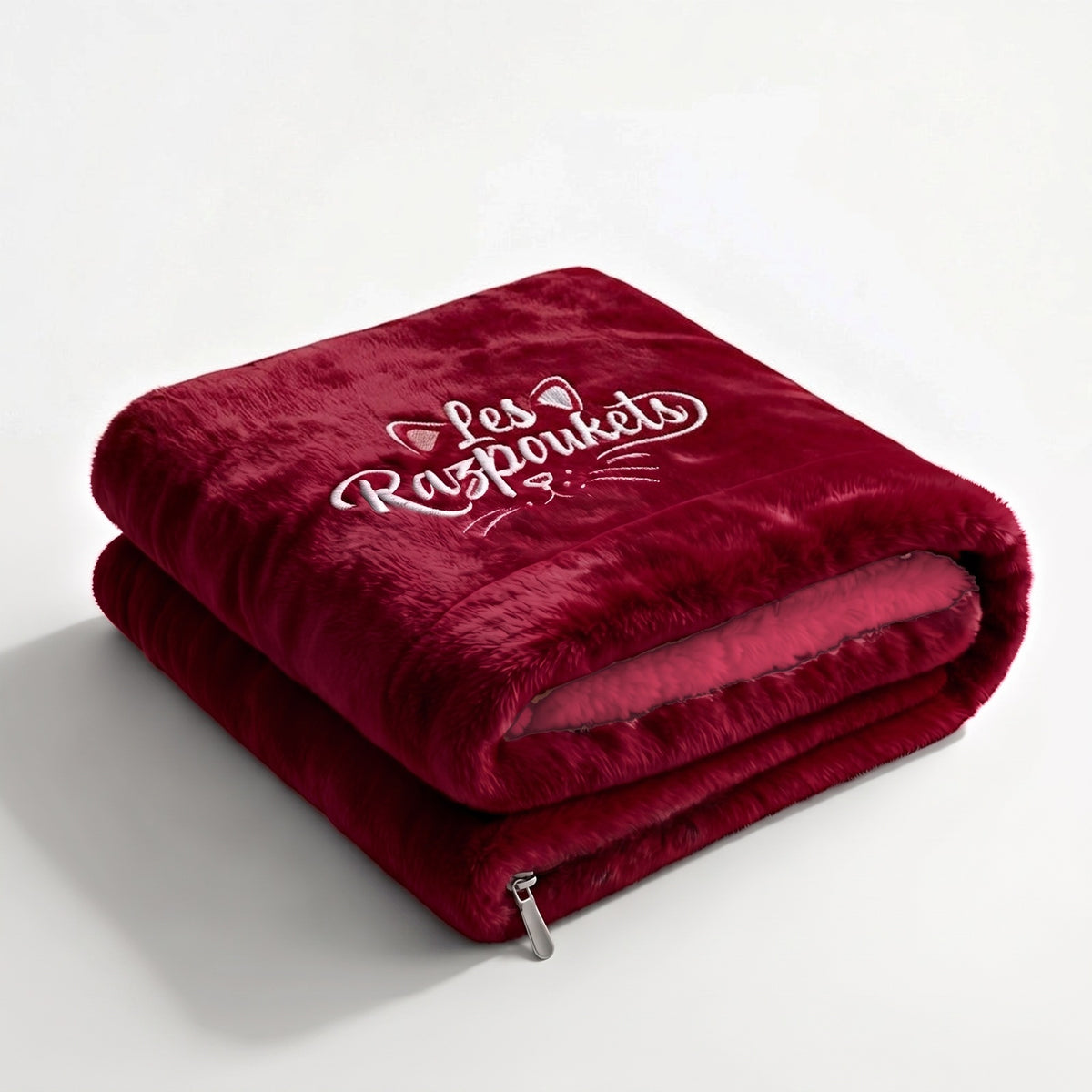 Plaid Razpoukets zippé coloris bordeaux