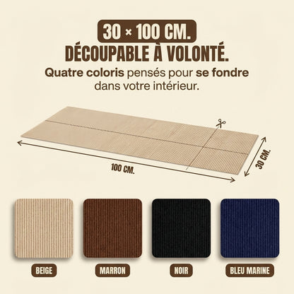 Tapis griffoir chat 30x100 cm découpable — coloris beige, marron, noir, bleu marine