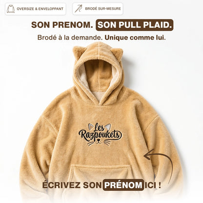 Pull plaid broderie pro — fil haute qualité durable