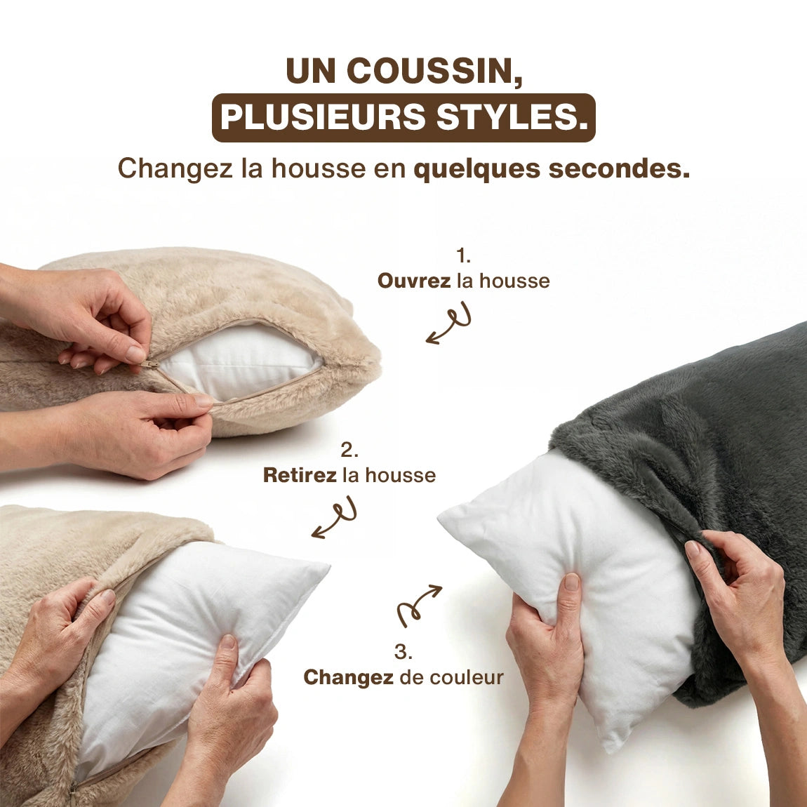 Coussin XXL pour chat — housse lavable machine 30°C