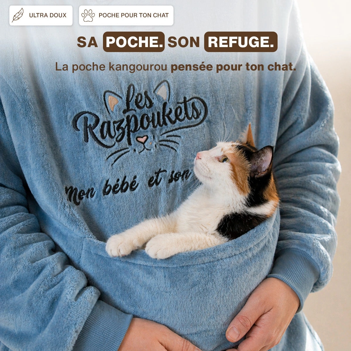 Pull plaid chat — cadeau amoureux des chats parfait