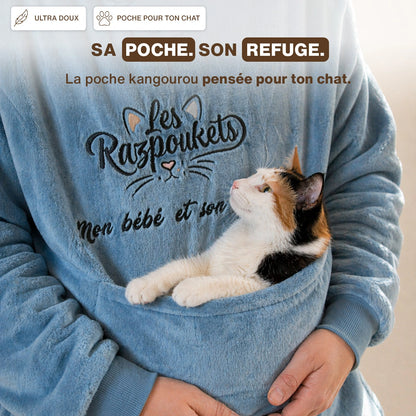 Pull plaid chat — cadeau amoureux des chats parfait