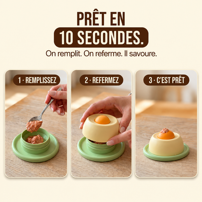 Listo en 10 segundos: rellenar, cerrar y el gato saborea