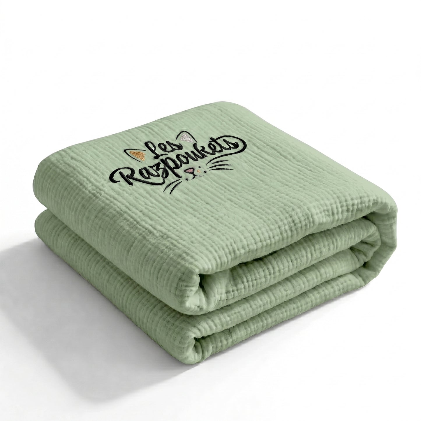 Plaid coton mousseline Les Razpoukets® — peau sensible