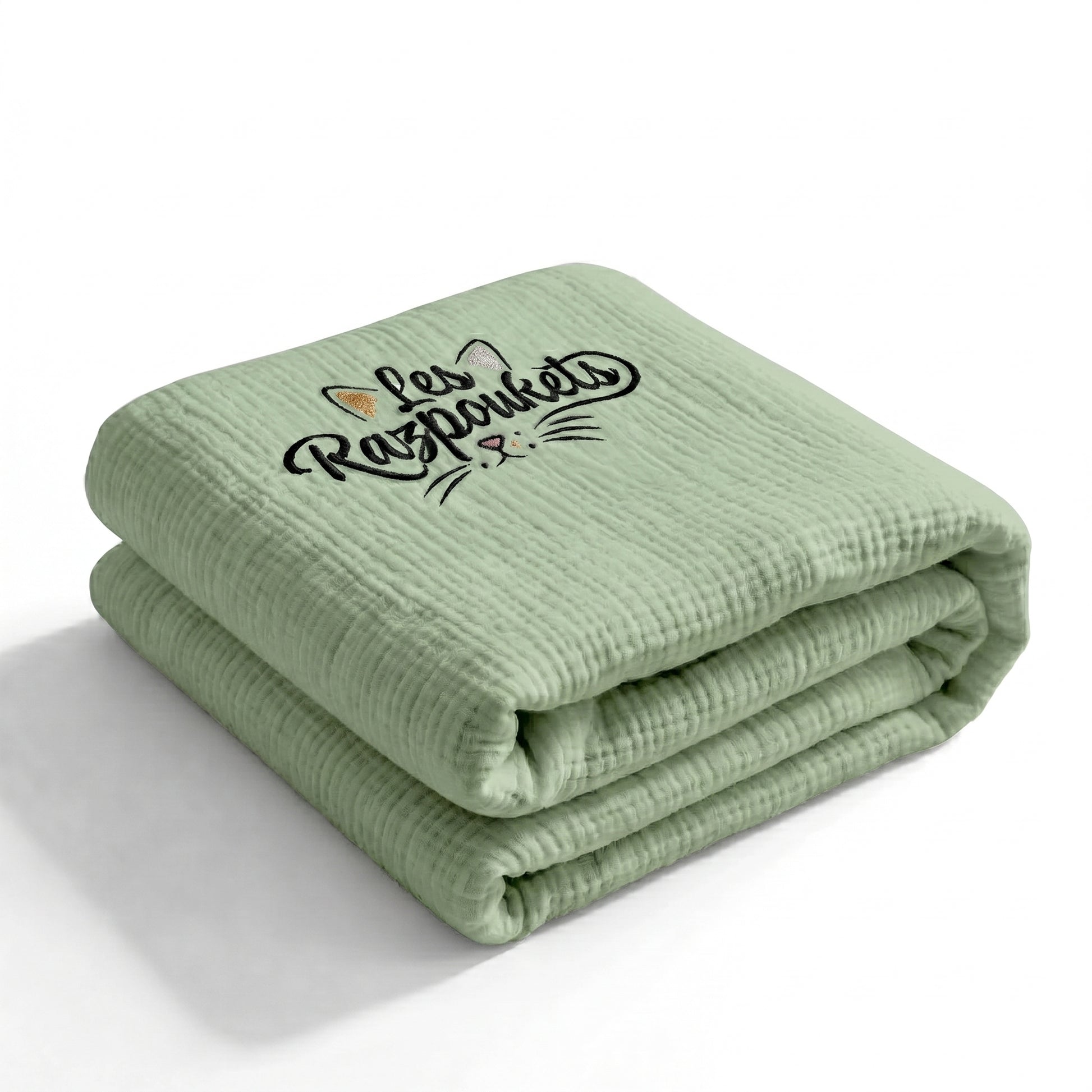 Plaid coton mousseline Les Razpoukets® — peau sensible
