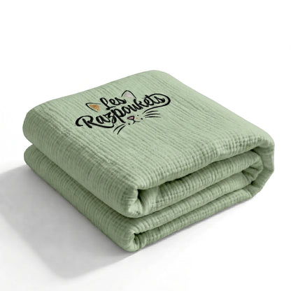 Plaid coton mousseline Les Razpoukets® — peau sensible