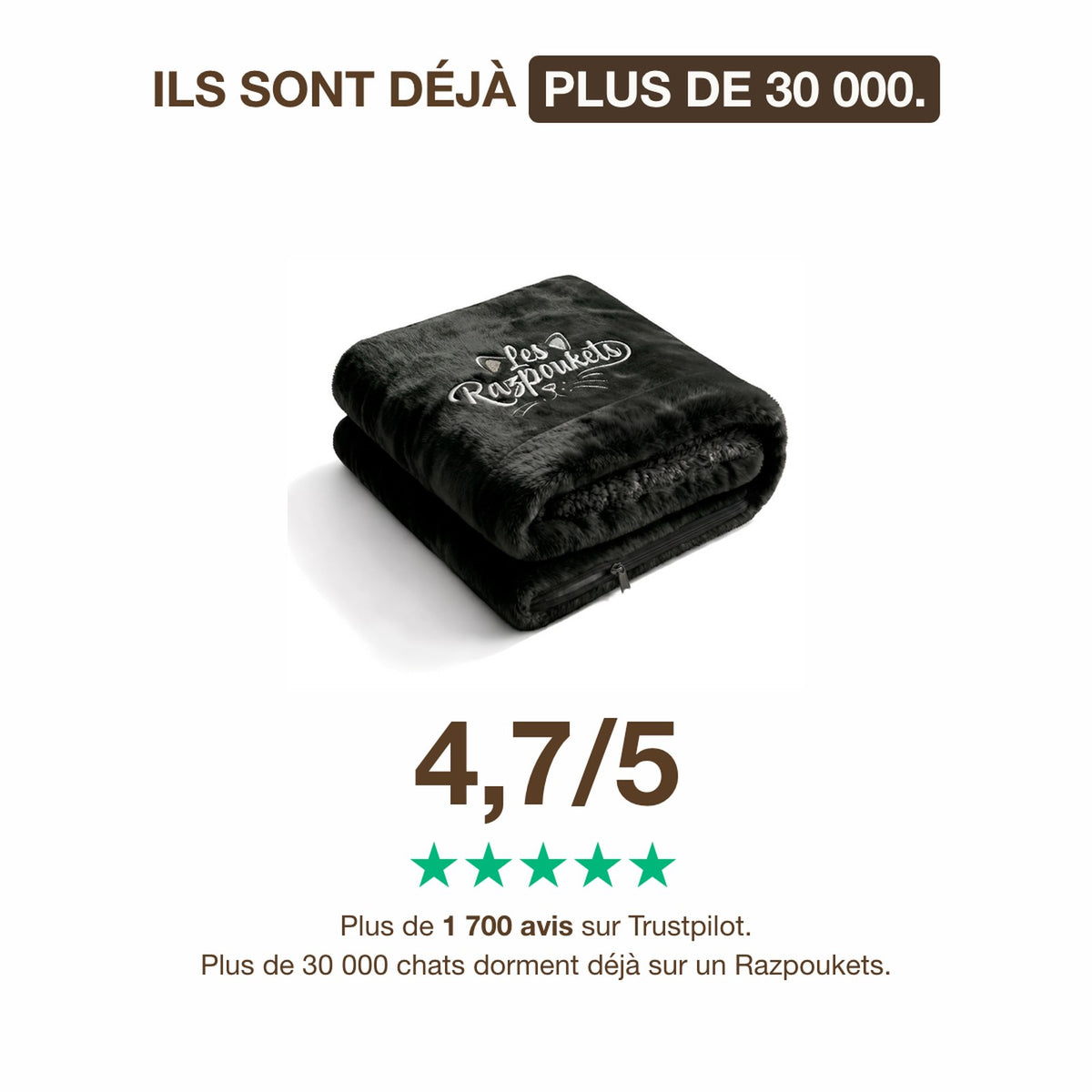 Note 4,7 sur 5 sur Trustpilot, plus de 1 700 avis