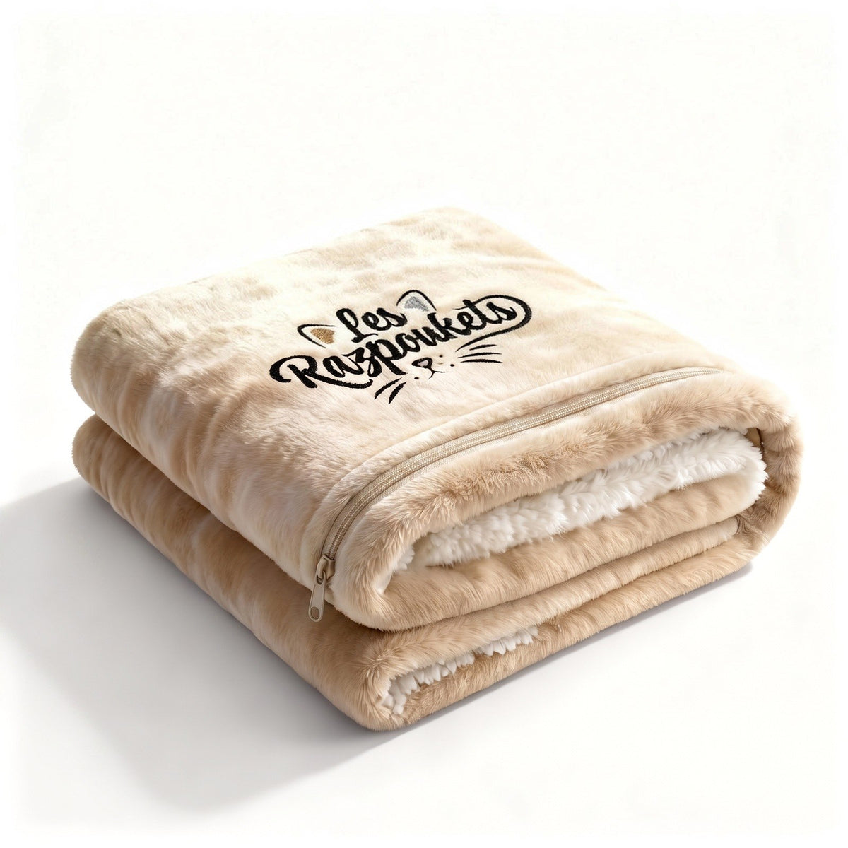 Plaid Razpoukets zippé coloris beige