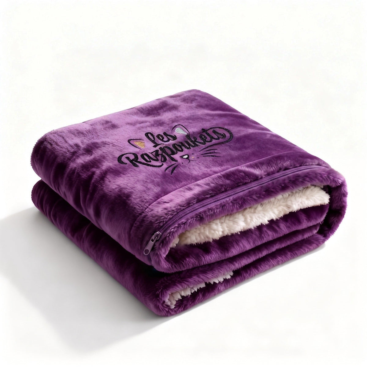 Plaid Razpoukets zippé coloris violet