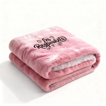 Plaid Razpoukets zippé coloris rose poudré