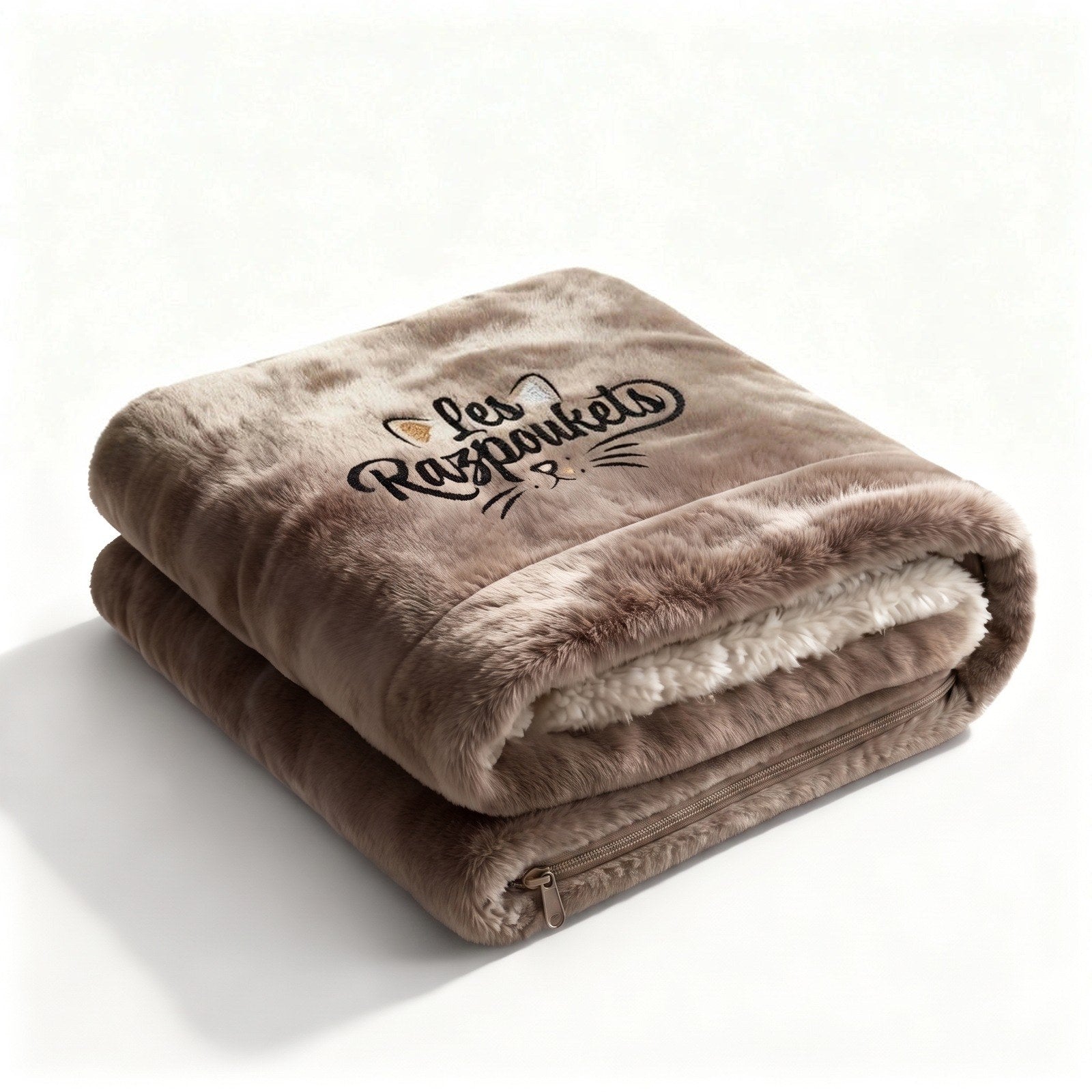 Plaid Razpoukets zippé coloris marron