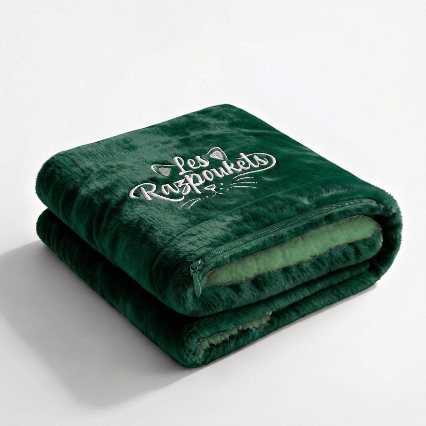 Plaid Razpoukets zippé coloris vert émeraude