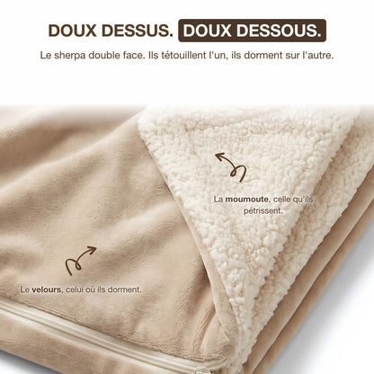 Sherpa double face, doux dessus et doux dessous