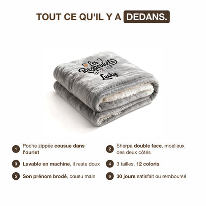 Tout ce qu'il y a dans le plaid personnalisé zippé, six bénéfices