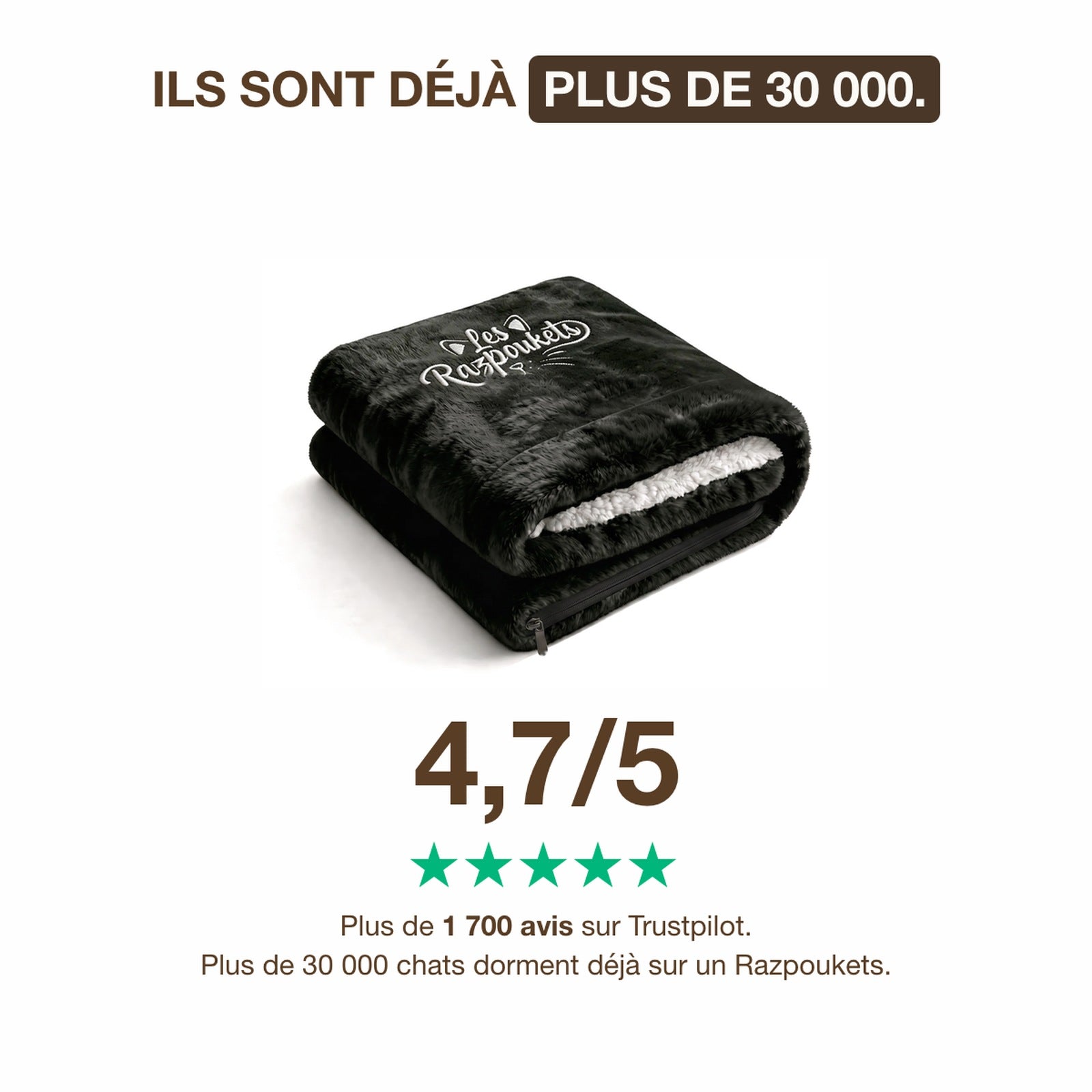 Note 4,7 sur 5 sur Trustpilot, plus de 1 700 avis